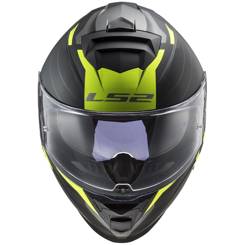 Casco integrale da moto LS2 FF800 Storm II Nerve nero-giallo fluo