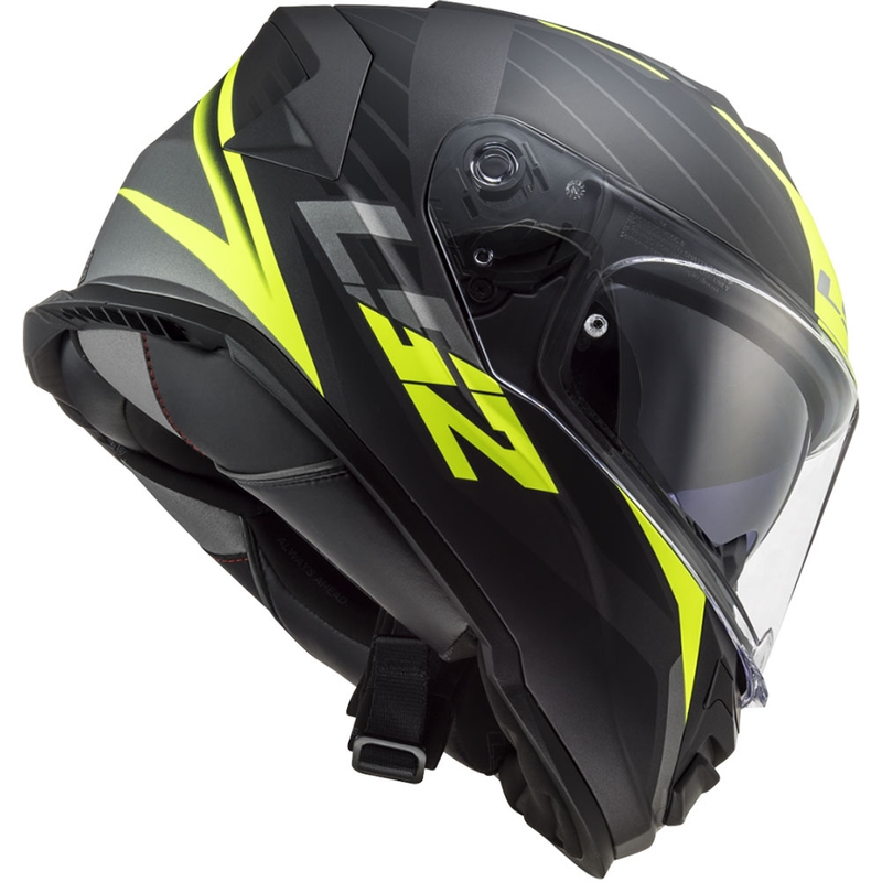 Casco integrale da moto LS2 FF800 Storm II Nerve nero-giallo fluo