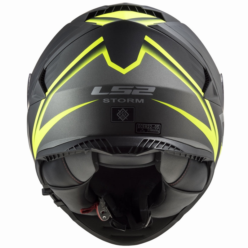 Casco integrale da moto LS2 FF800 Storm II Nerve nero-giallo fluo