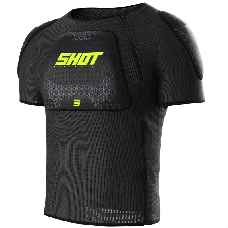 Body protector Shot Airlight T-Shirt nero-giallo fluo