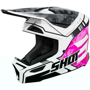 Casco da motocross per bambini Shot Furious Flash rosa lucido
