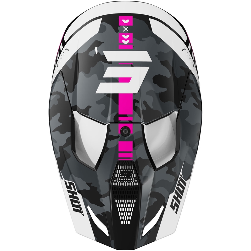 Casco da motocross per bambini Shot Furious Flash rosa lucido