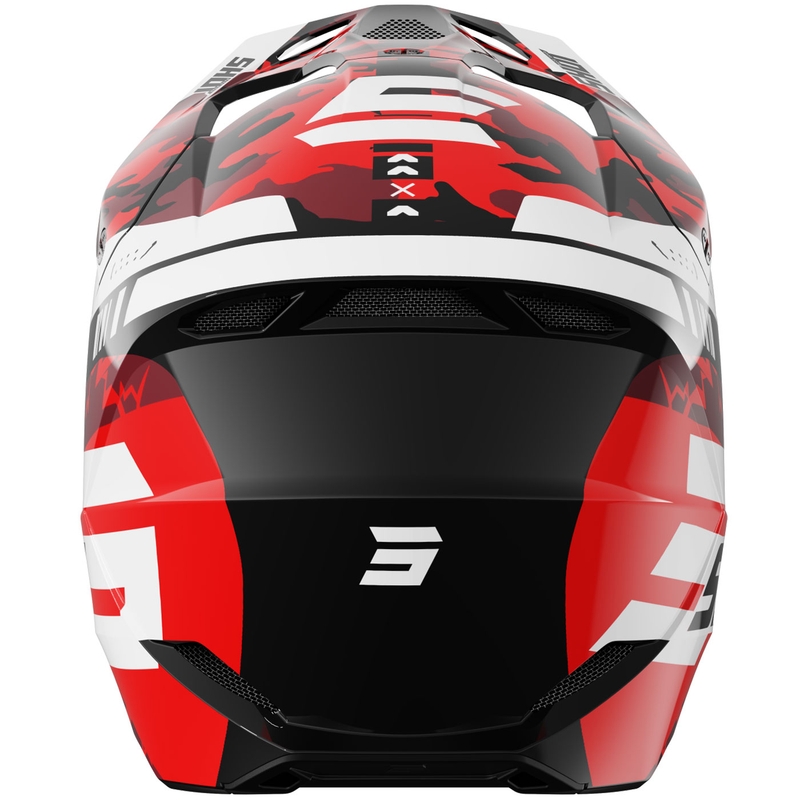 Casco da motocross per bambini Shot Furious Flash Rosso lucido