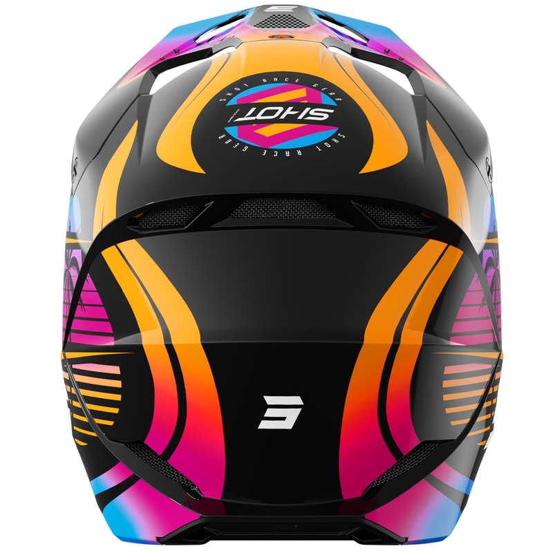 Casco da motocross per bambini Shot Furious Miami arancione lucido