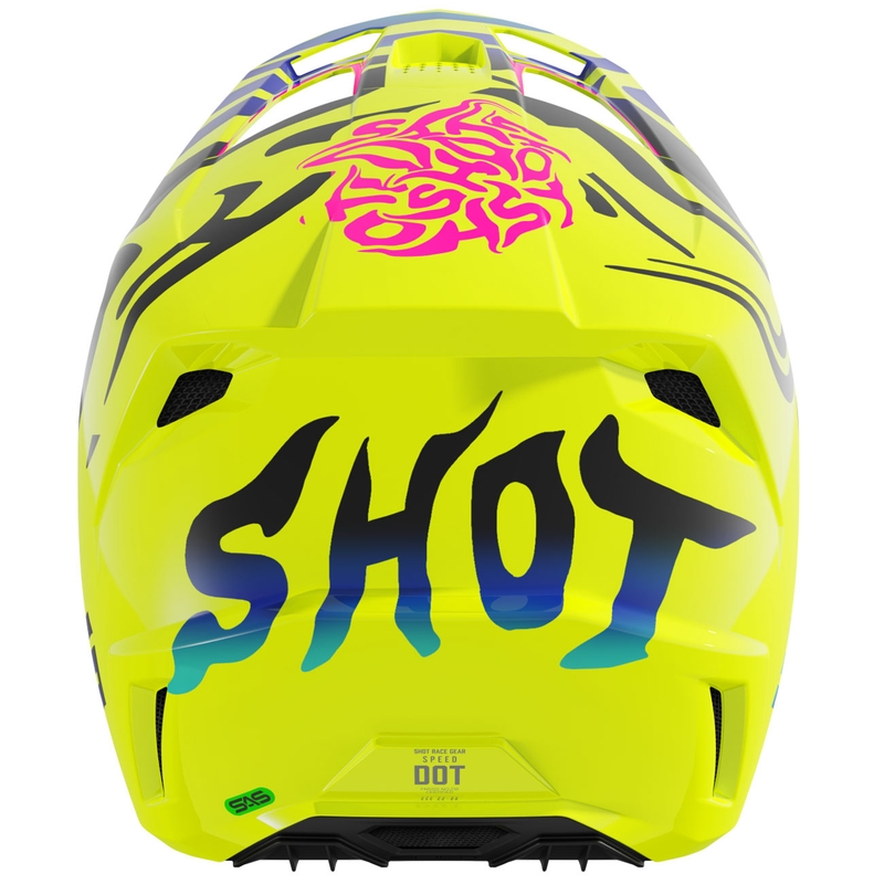 Casco da motocross per bambini Shot Speed Ghost Giallo Fluo Lucido