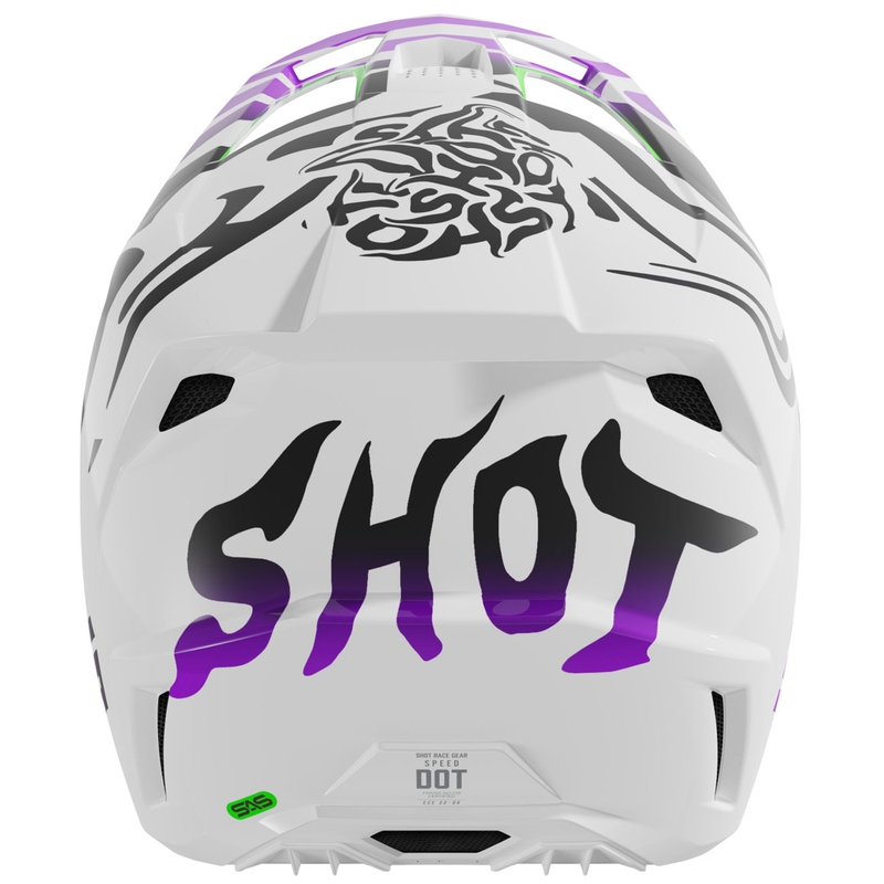 Casco da motocross per bambini Shot Ghost viola