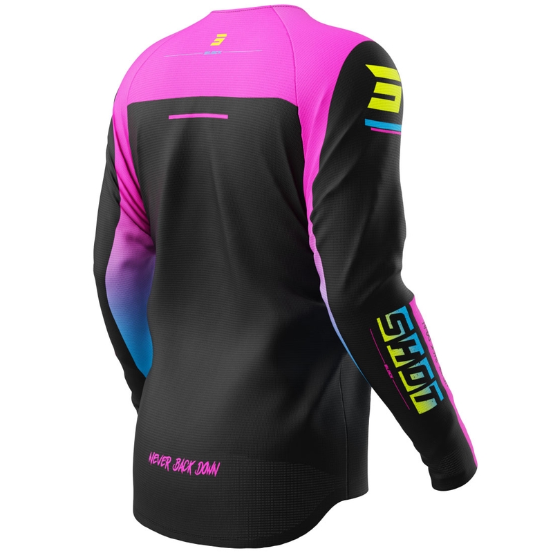 Maglia da motocross per bambini Shot Draw Block rosa