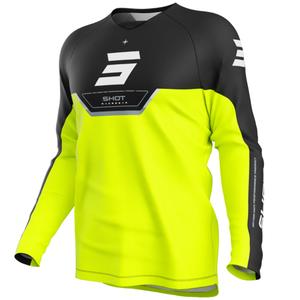 Maglia da motocross per bambini Shot Draw Daytona giallo fluo
