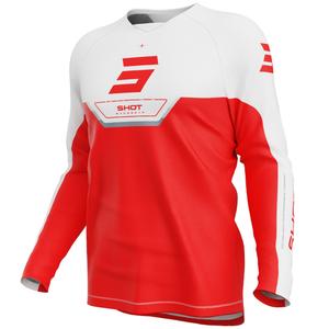 Maglia da motocross per bambini Shot Draw Daytona rossa