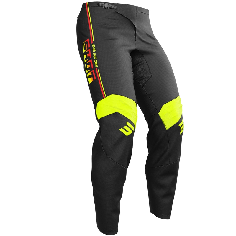 Pantaloni da motocross per bambini Shot Draw Block Fluo Yellow