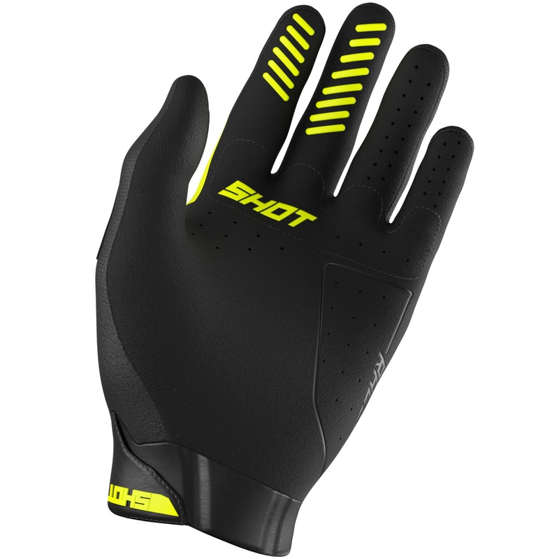 Guanti da motocross per bambini Shot Race Evo Giallo Fluo