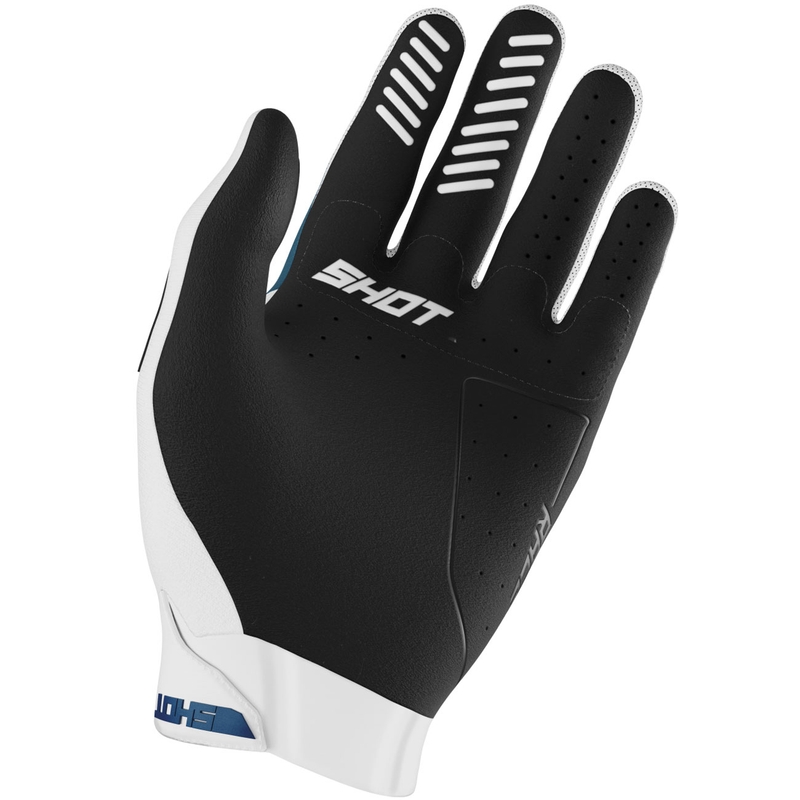 Guanti da motocross per bambini Shot Race Evo Blu petrolio