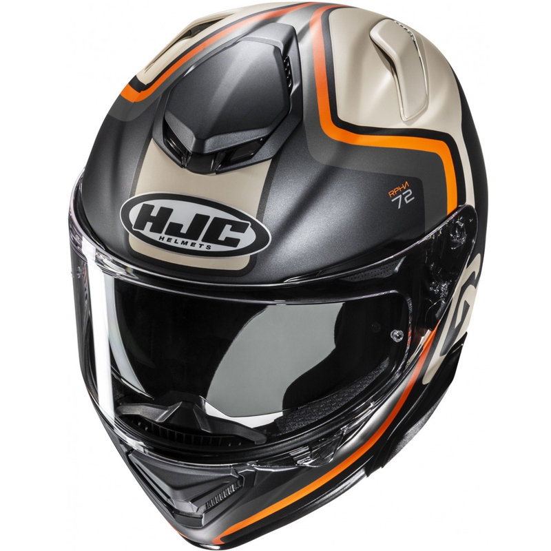 Casco integrale da moto HJC RPHA 72 Ernem MC7SF nero-beige-arancione