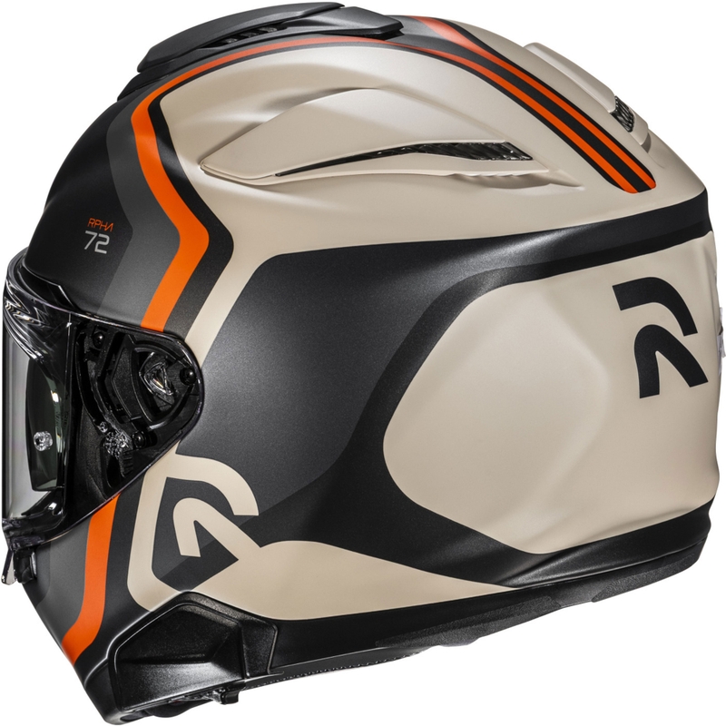 Casco integrale da moto HJC RPHA 72 Ernem MC7SF nero-beige-arancione