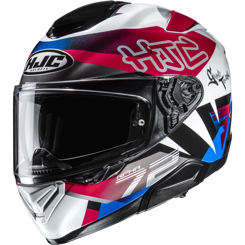 Casco integrale da moto HJC RPHA 72 Goldy MC21 bianco-rosso-blu