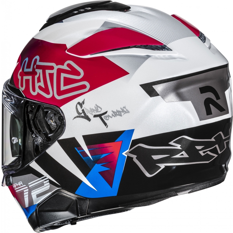 Casco integrale da moto HJC RPHA 72 Goldy MC21 bianco-rosso-blu