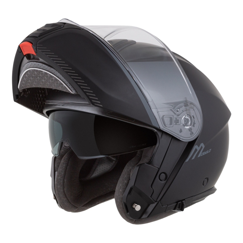 Casco da moto modulare Cassida Modulo 2.1 Compass nero opaco-grigio