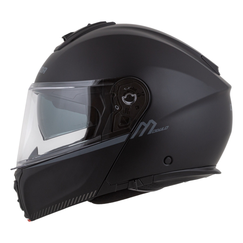 Casco da moto modulare Cassida Modulo 2.1 Compass nero opaco-grigio
