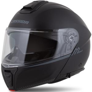 Casco da moto modulare Cassida Modulo 2.1 Compass nero opaco-grigio