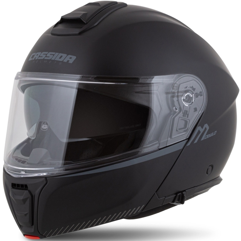 Casco da moto modulare Cassida Modulo 2.1 Compass nero opaco-grigio