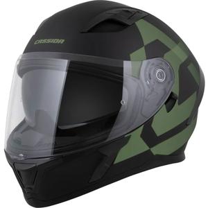 Casco integrale da moto Cassida Orbit Grind nero opaco-verde scuro