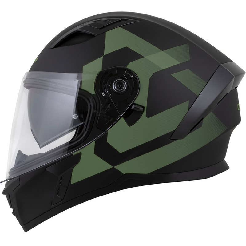 Casco integrale da moto Cassida Orbit Grind nero opaco-verde scuro