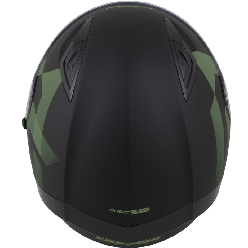 Casco integrale da moto Cassida Orbit Grind nero opaco-verde scuro