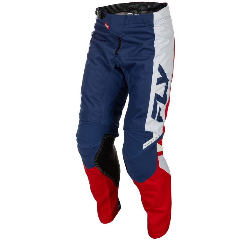 Pantaloni da motocross FLY Racing - USA Kinetic rosso-bianco-blu