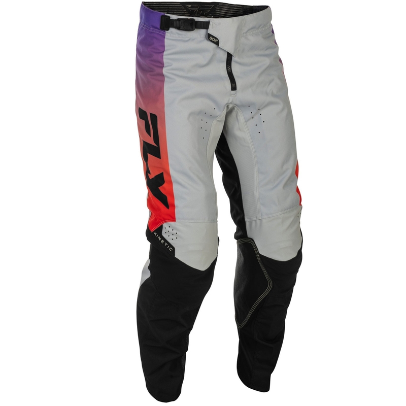 Pantaloni da motocross FLY Racing - USA Kinetic grigio-rosso-viola-nero