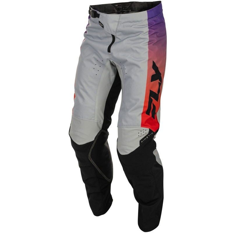 Pantaloni da motocross FLY Racing - USA Kinetic grigio-rosso-viola-nero