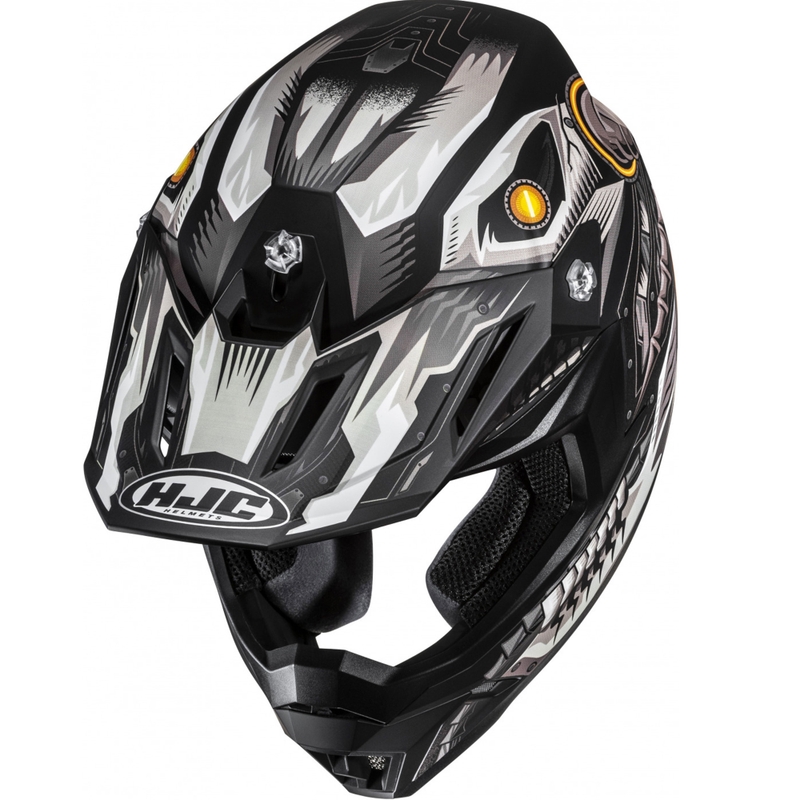 Casco da motocross HJC C50 Mecha Beast MC5SF nero-grigio
