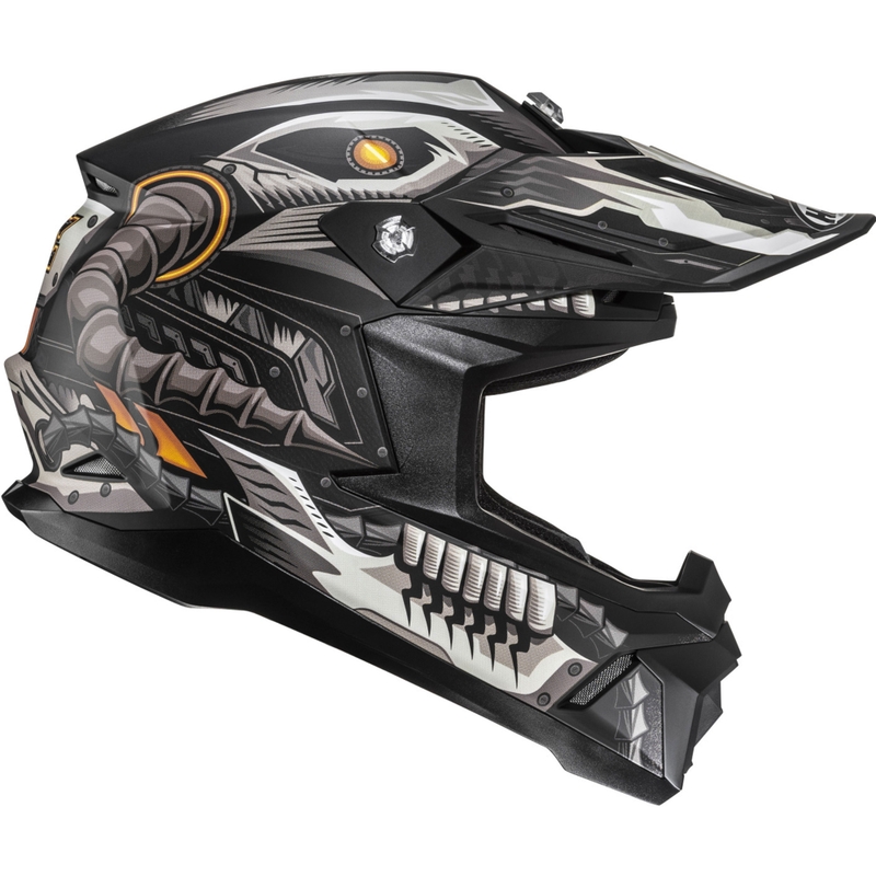 Casco da motocross HJC C50 Mecha Beast MC5SF nero-grigio