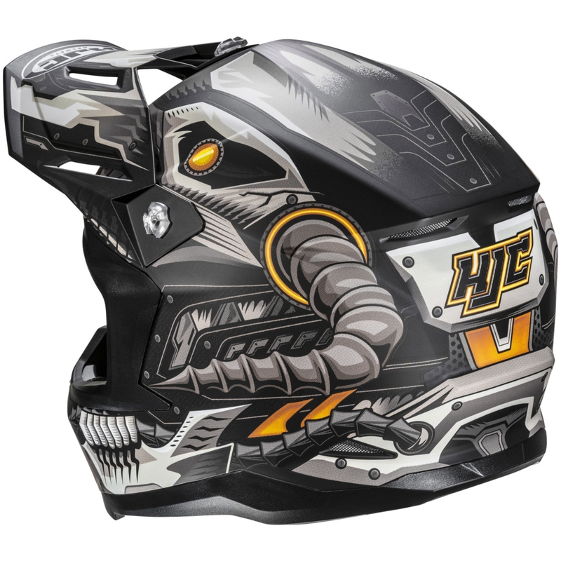 Casco da motocross HJC C50 Mecha Beast MC5SF nero-grigio