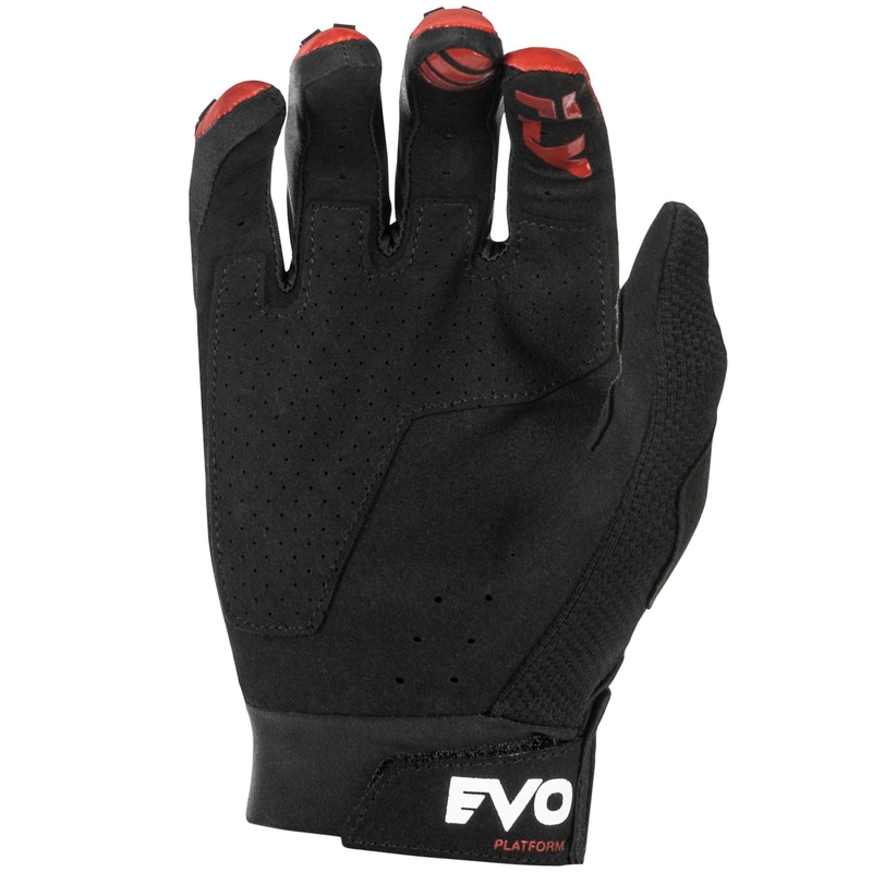 Guanti da motocross FLY Racing Evolution DST rosso-nero-grigio