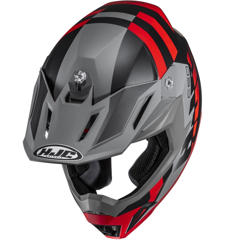 Casco da motocross HJC C50 Mirage MC1SF nero-grigio-rosso
