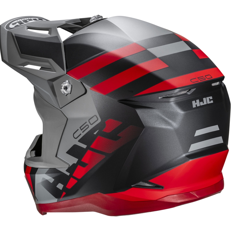 Casco da motocross HJC C50 Mirage MC1SF nero-grigio-rosso