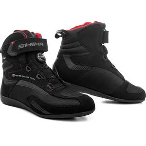 Stivali da moto da donna Shima Exo Vented nero-grigio-rosso