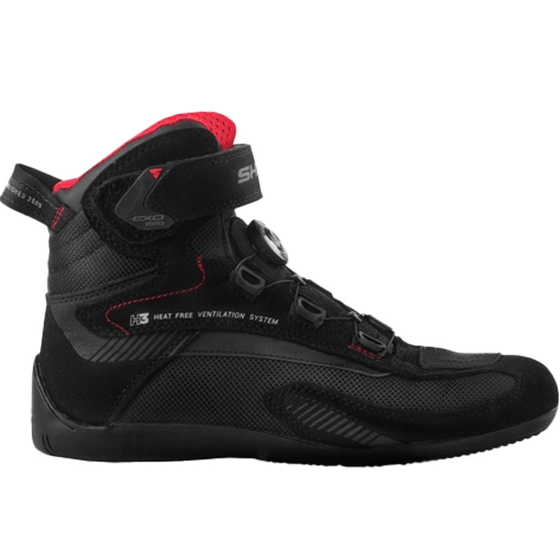 Stivali da moto da donna Shima Exo Vented nero-grigio-rosso