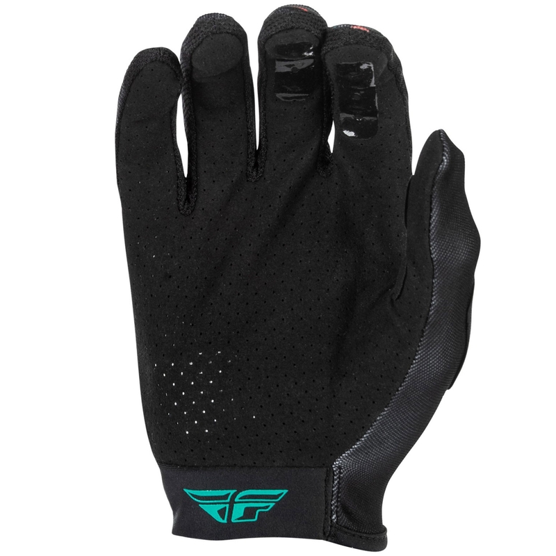 Guanti da motocross FLY Racing - USA Lite Americana nero-rosso-oro