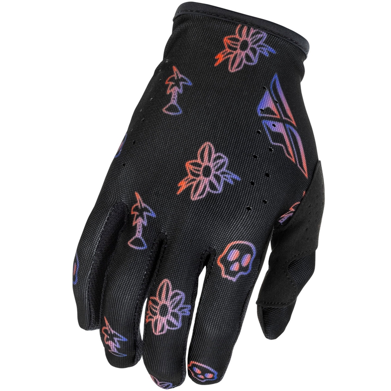 Guanti da motocross FLY Racing - USA Lite Outline nero-rosso-viola