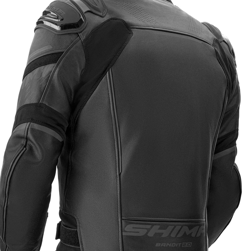 Giacca da moto in pelle Shima Bandit 2.0 nera-nera