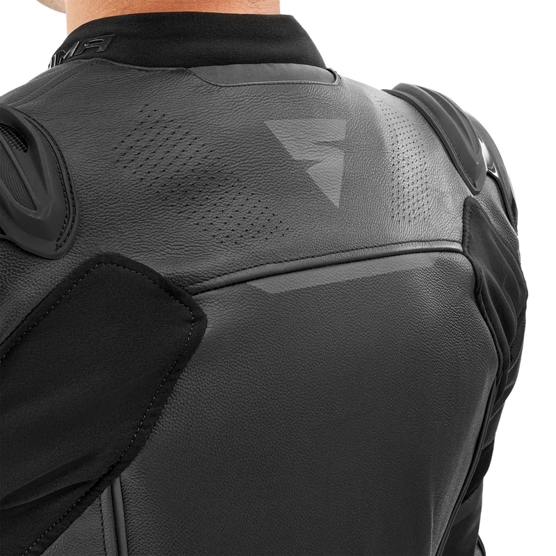 Giacca da moto in pelle Shima Bandit 2.0 nera-nera