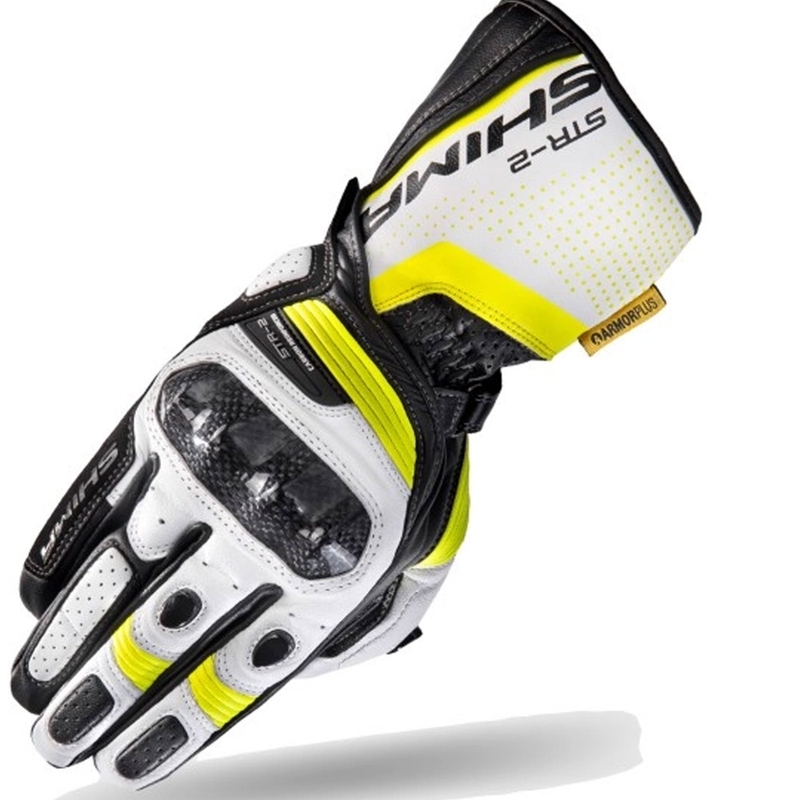 Guanti Shima STR-2 nero-bianco-giallo fluo