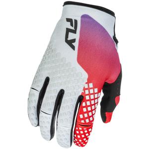 Guanti da motocross FLY Racing - USA Kinetic grigio-rosso-viola-nero