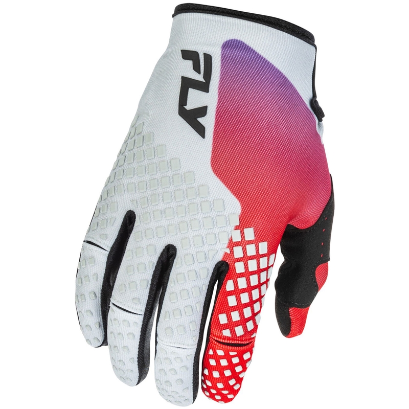 Guanti da motocross FLY Racing - USA Kinetic grigio-rosso-viola-nero