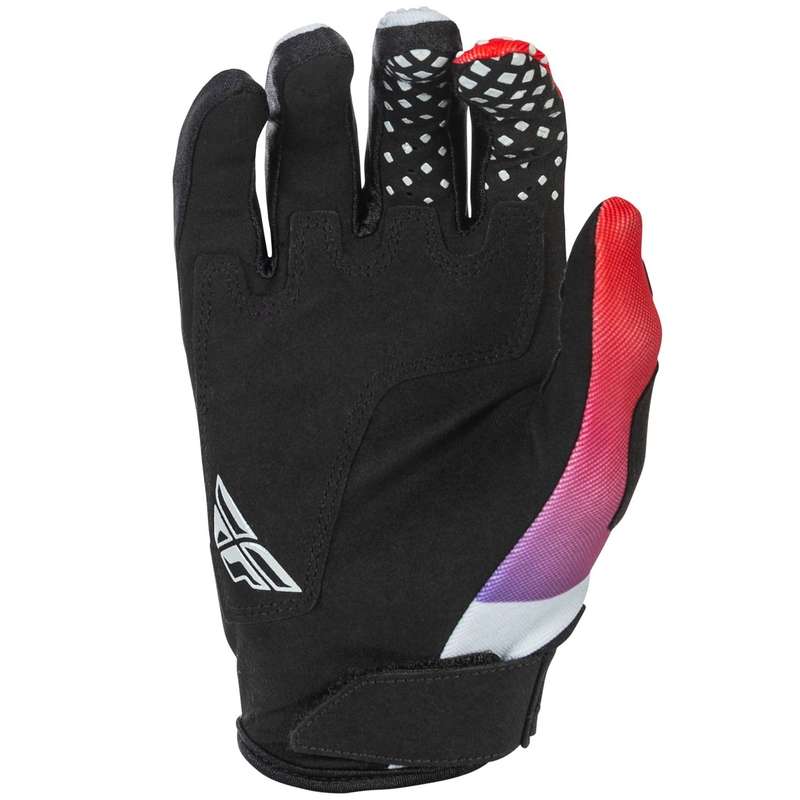 Guanti da motocross FLY Racing - USA Kinetic grigio-rosso-viola-nero