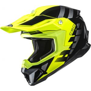 Casco da motocross HJC C50 Mirage MC3H nero-giallo fluo-grigio