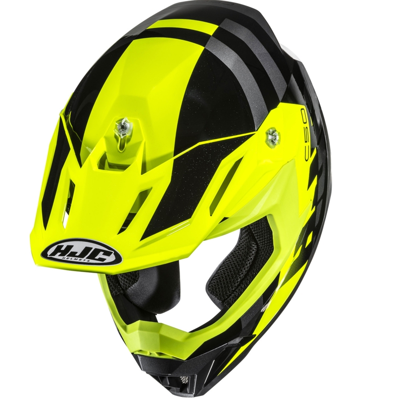 Casco da motocross HJC C50 Mirage MC3H nero-giallo fluo-grigio