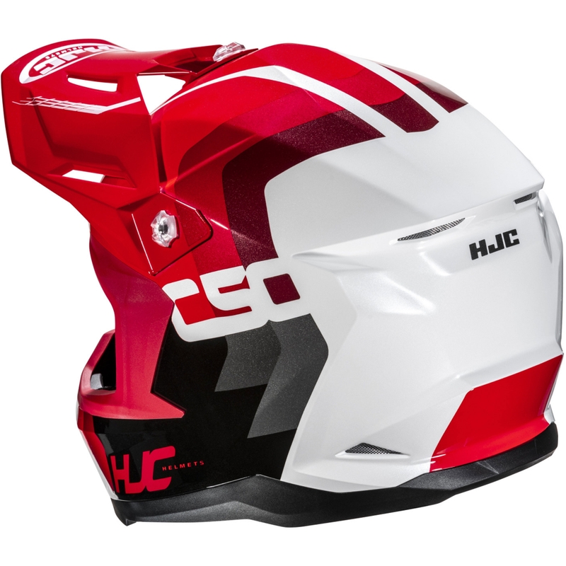 Casco da motocross HJC C50 Primal MC1 nero-rosso-bianco