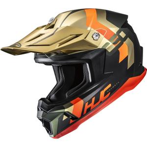 Casco da motocross HJC C50 Primal MC6HSF nero-oro-arancione